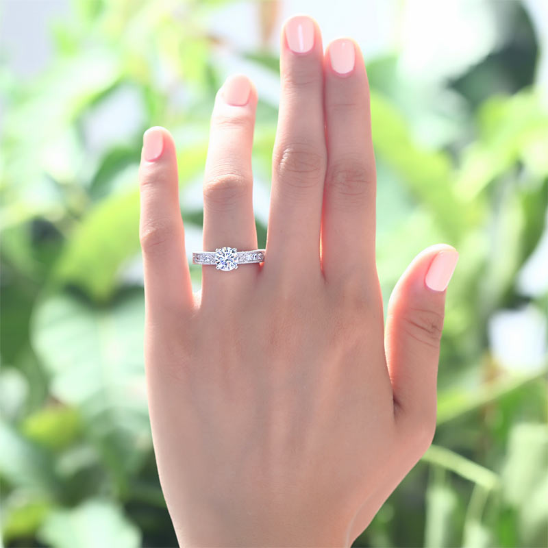 1.25 CT. Round Simulated Diamond Vintage Style Ring in Sterling Silver