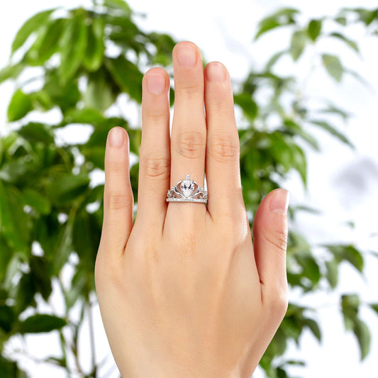1 CT. CZ Crown Ring in Sterling Silver