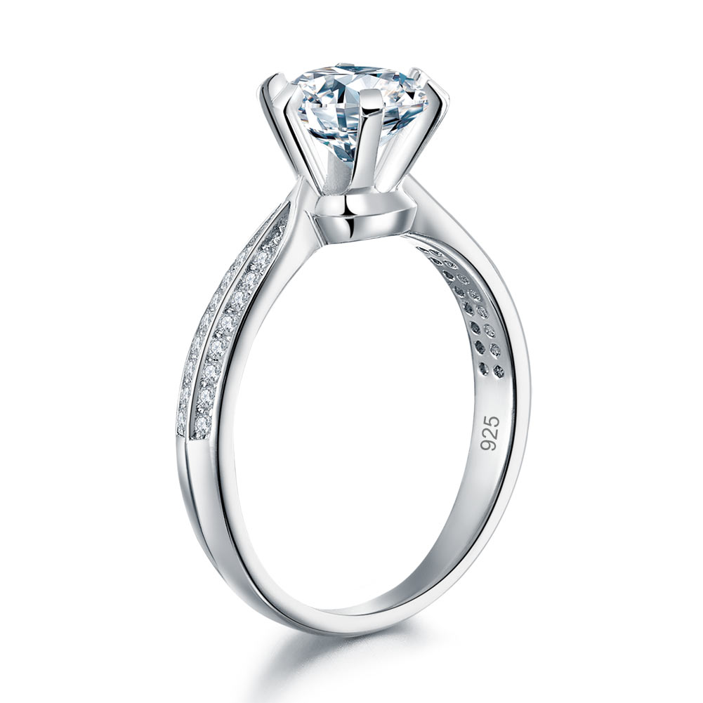 1 CT. Simulated Diamond Double Pavé Ring in Sterling Silver