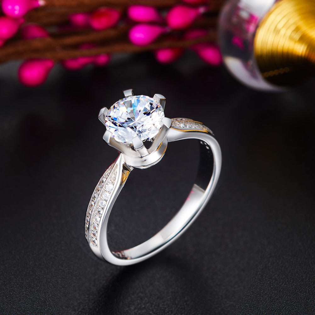 1 CT. Simulated Diamond Double Pavé Ring in Sterling Silver