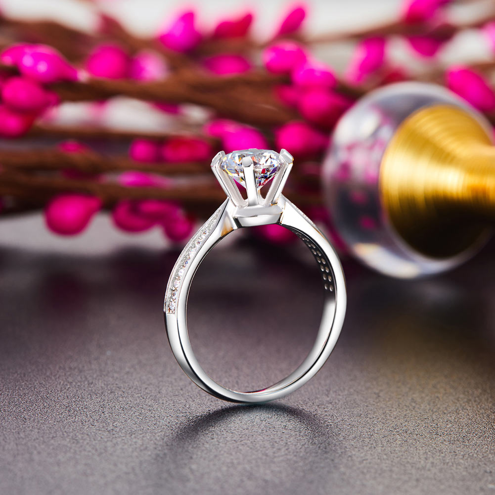1 CT. Simulated Diamond Double Pavé Ring in Sterling Silver