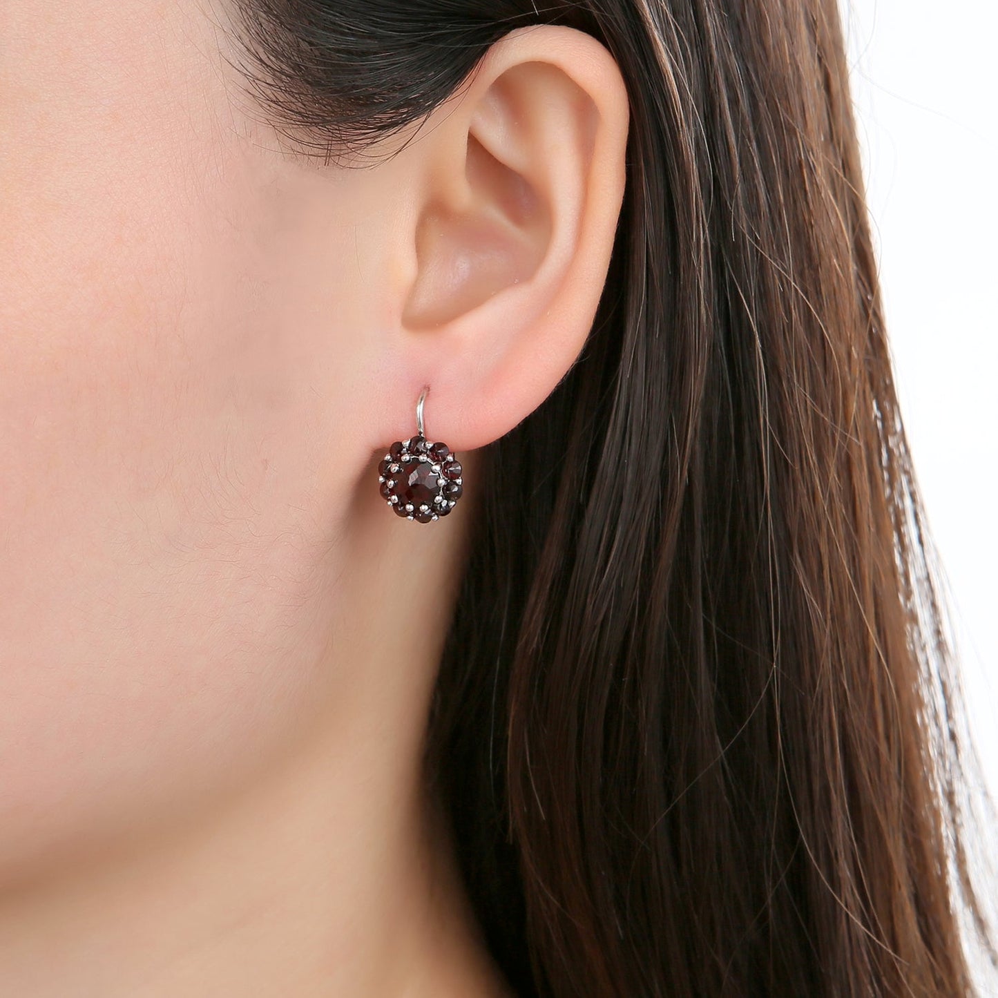 GRACE Gemstone Cluster Earrings Ring Set in Sterling Silver