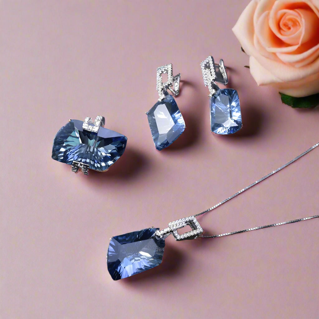 GRACE Gemstone Cocktail Ring in Sterling Silver