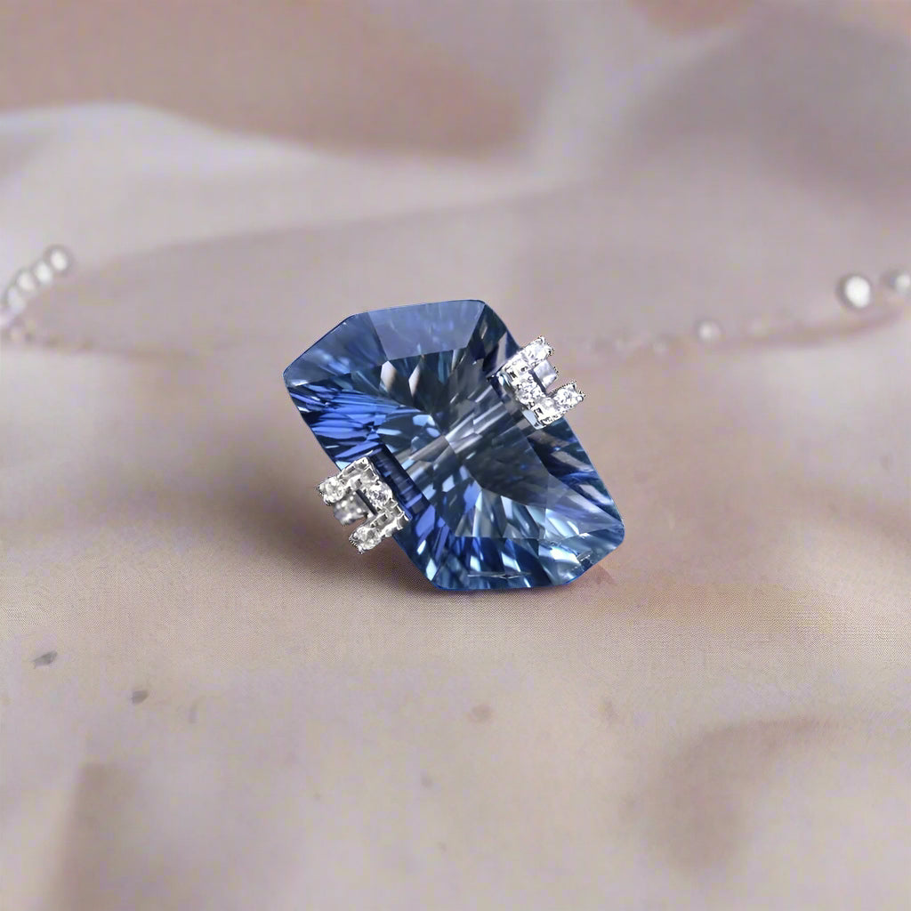 GRACE Irregular Mystic Quartz Ring in Sterling Silver