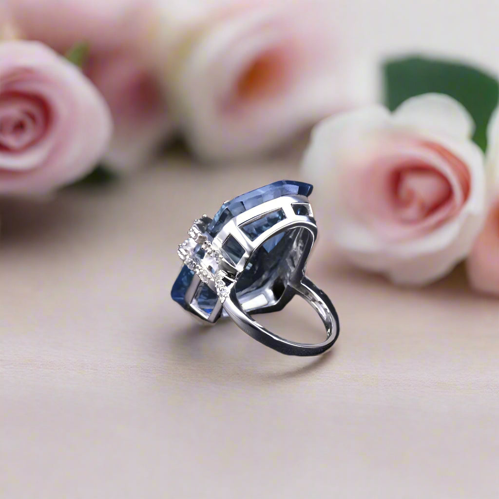GRACE Irregular Mystic Quartz Ring in Sterling Silver