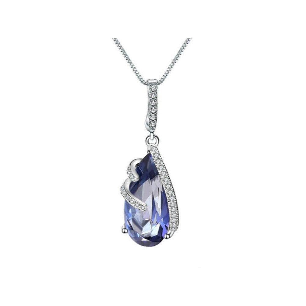 GRACE Pear Cut Mystic Quartz Jewelry Set in Sterling Silver