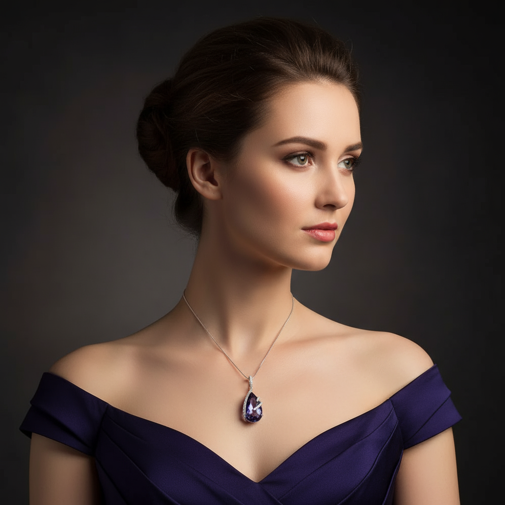 GRACE Pear Cut Mystic Quartz Jewelry Set in Sterling Silver