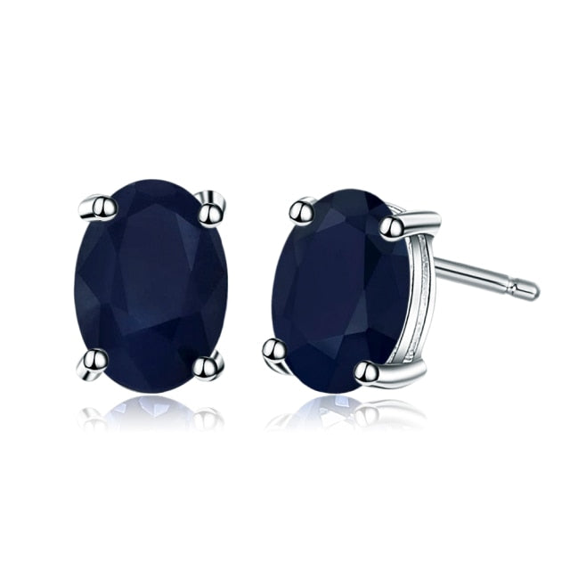 GRACE 1.2 CT. Oval Gemstone Stud Earrings in Sterling Silver