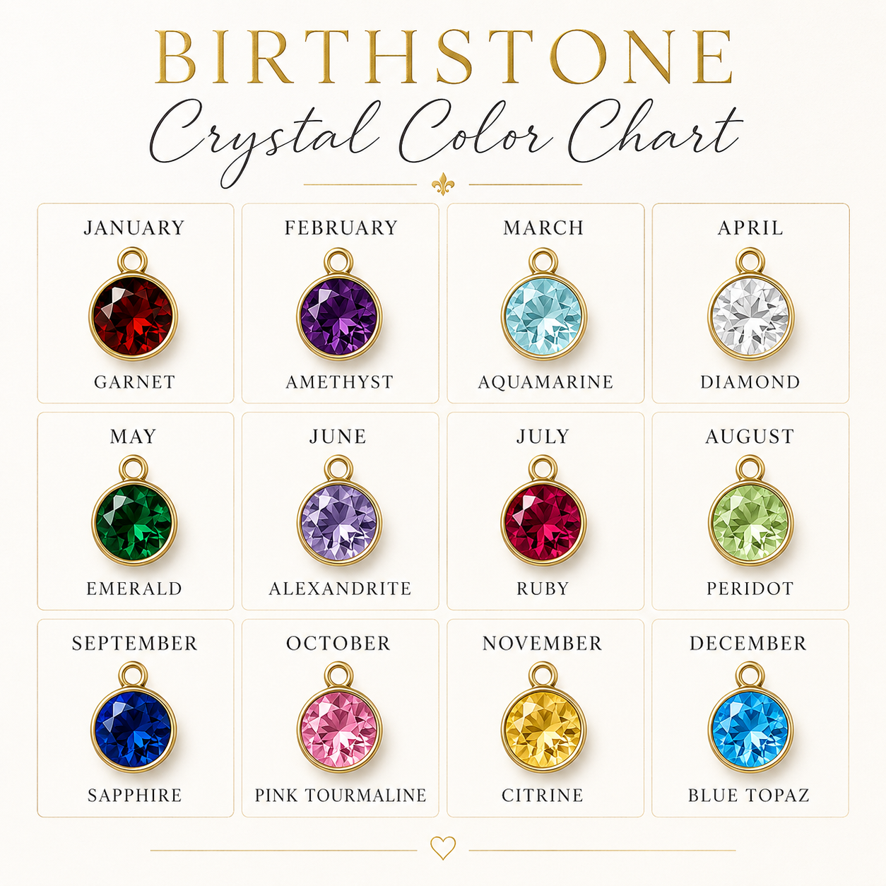 Custom Name Birthstone Heart Necklace with Personalized Engraving