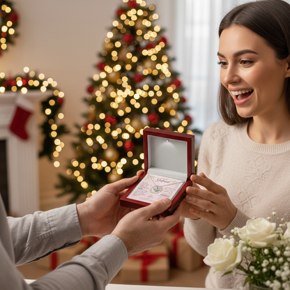 Collar de nudo de amor "Mi querida novia" con cita de San Juan de la Cruz