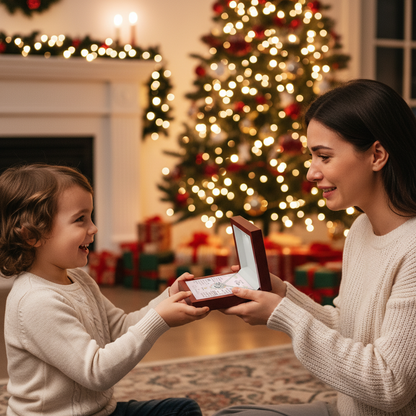 My Dear Mom Love Knot Necklace with Saint John of the Cross Quote