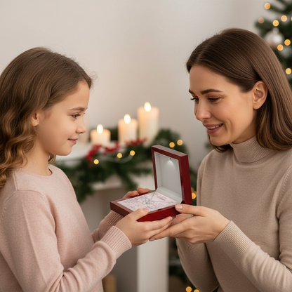 My Dear Mother Love Knot Necklace with Saint John of the Cross Quote