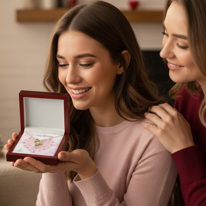 To My Sister "The Love Between Sisters Is Forever" Necklace