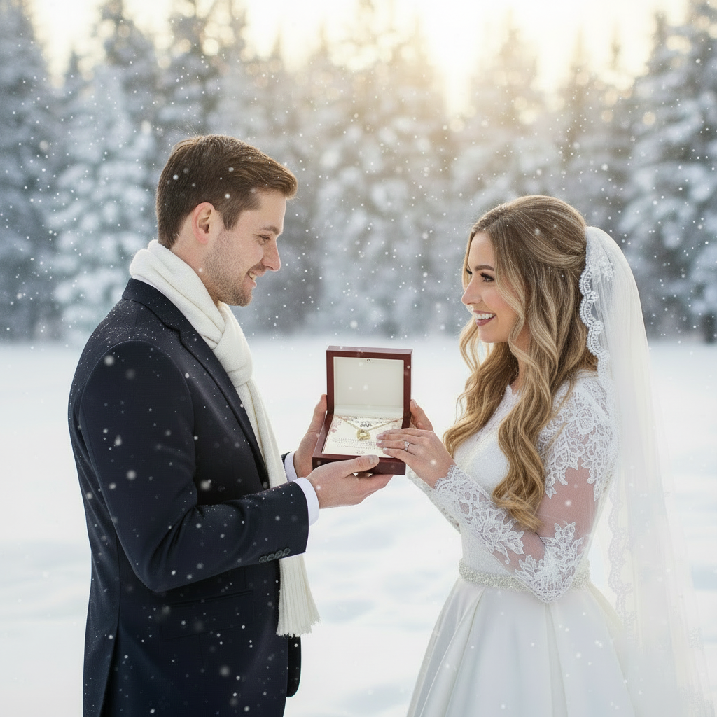 My Beautiful Bride Forever Love Necklace with Message Card