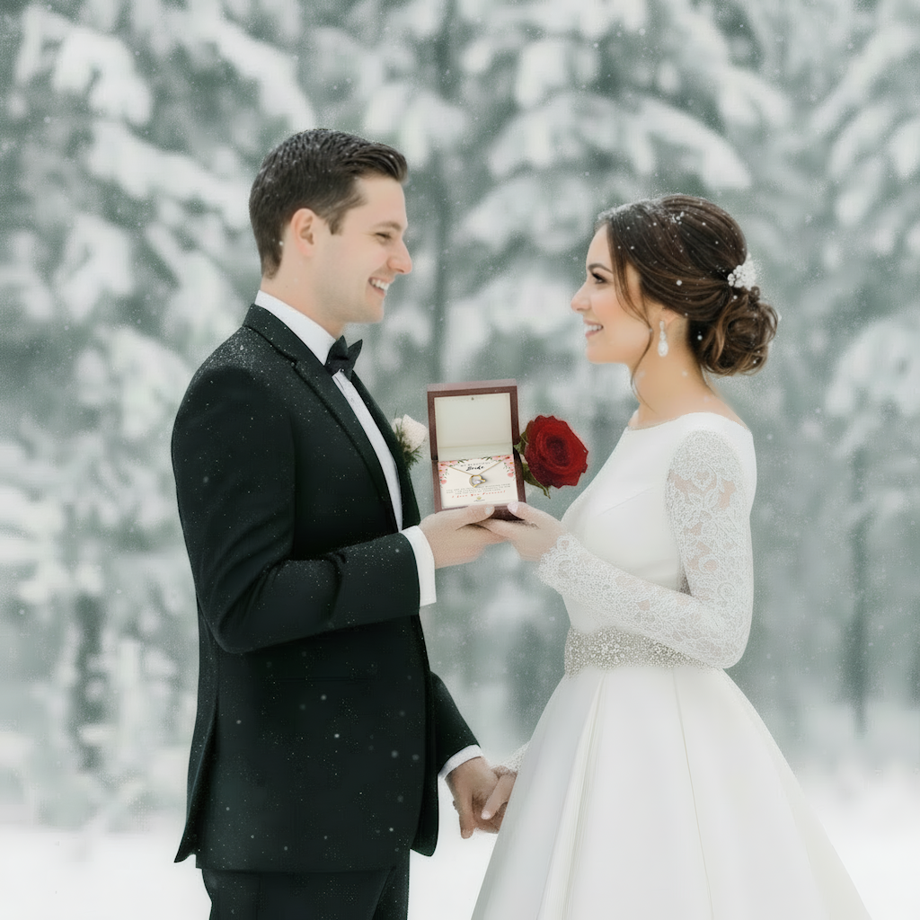 My Beautiful Bride Forever Love Necklace with Message Card