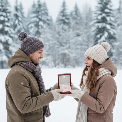 Collar de nudo de amor "Mi querida novia" con cita de San Juan de la Cruz