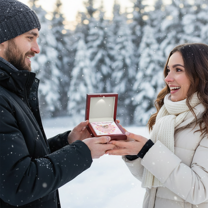 To My Soulmate Interlocking Hearts Necklace with Message Card
