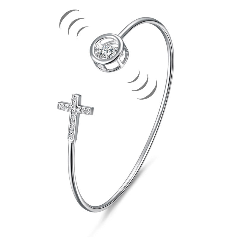 Pulsera de piedra danzante cruzada