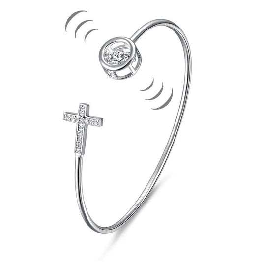 Pulsera de piedra danzante cruzada