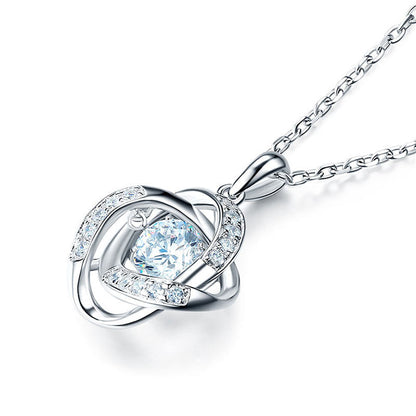 Collar con colgante de piedra danzante con nudo