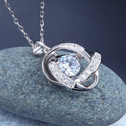Collar con colgante de piedra danzante con nudo