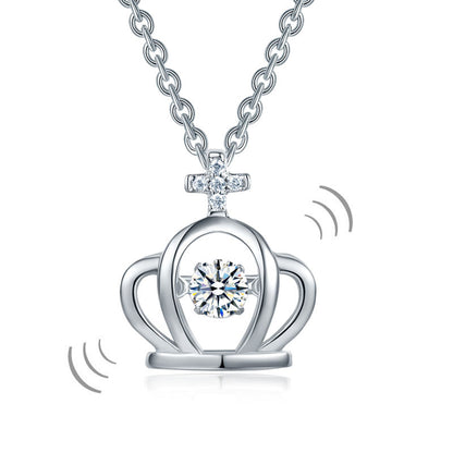 Collar con colgante de corona danzante para niñas