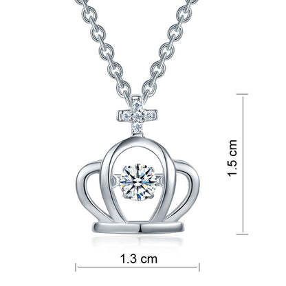 Collar con colgante de corona danzante para niñas