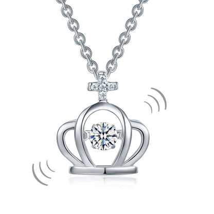 Collar con colgante de corona danzante para niñas