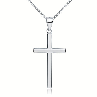 Cross Pendant Necklace in Sterling Silver