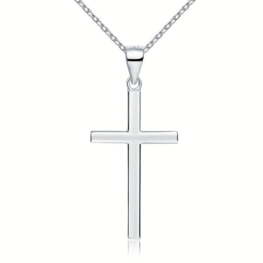 Cross Pendant Necklace in Sterling Silver