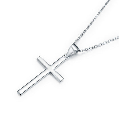 Cross Pendant Necklace in Sterling Silver