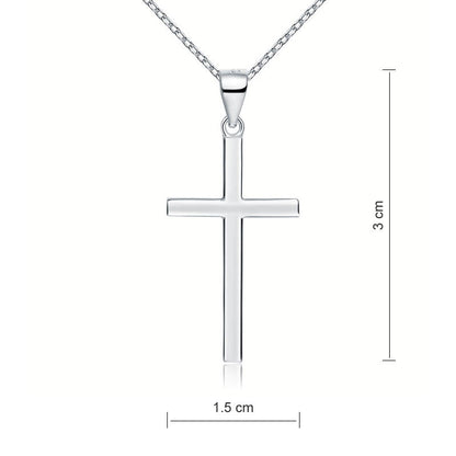 Cross Pendant Necklace in Sterling Silver