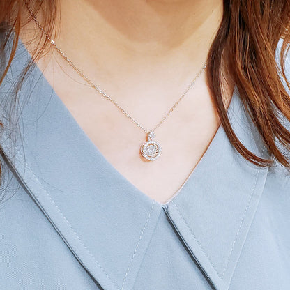 1 CT. Moissanite Diamond Dancing Stone Pendant Necklace