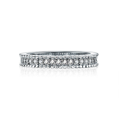 1 CT. Solitaire Simulated Diamond Semi Eternity Band Bridal Set
