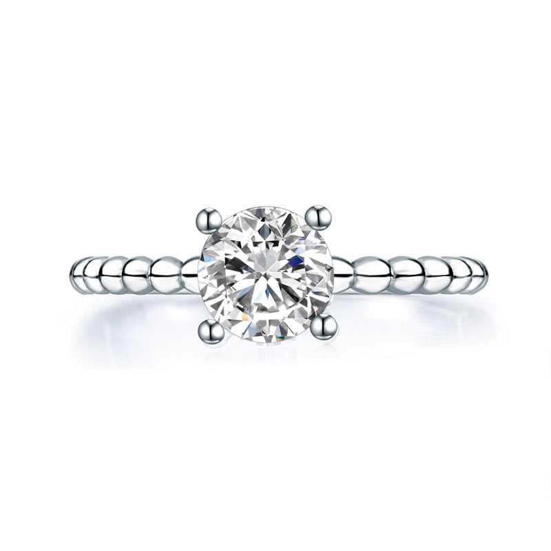 1 CT. Solitaire Simulated Diamond Semi Eternity Band Bridal Set