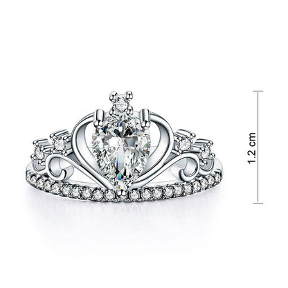 1 CT. CZ Crown Ring in Sterling Silver