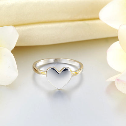 Anillo de corazón en plata de ley
