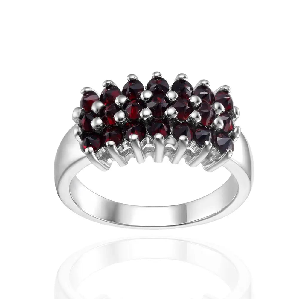 GRACE Multi-Stone Band Ring in Sterling Silver