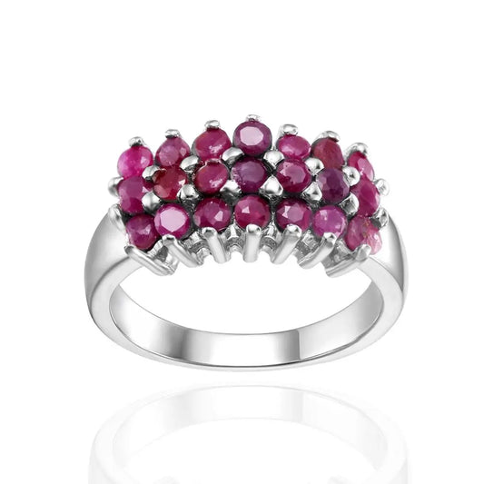GRACE Multi-Stone Band Ring in Sterling Silver