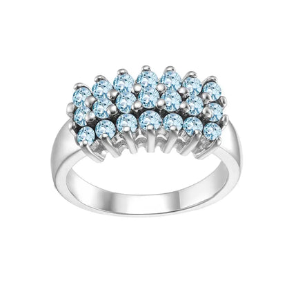 GRACE Multi-Stone Band Ring in Sterling Silver