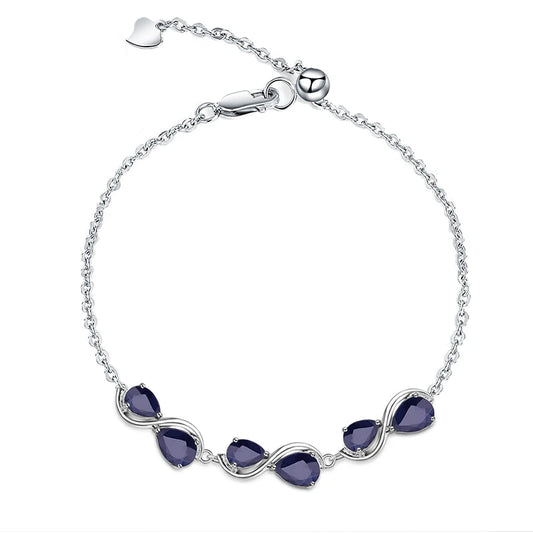 GRACE Pear Cut Twist Style Bracelet in Sterling Silver