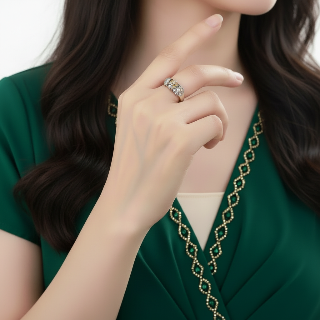 GRACE Multi-Stone Band Ring in Sterling Silver