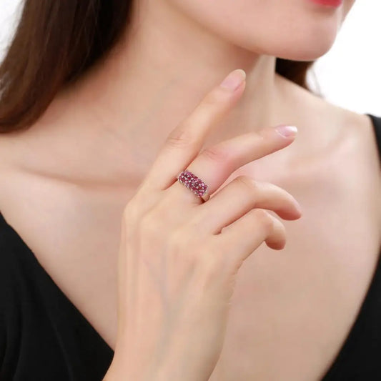 GRACE Multi-Stone Band Ring in Sterling Silver