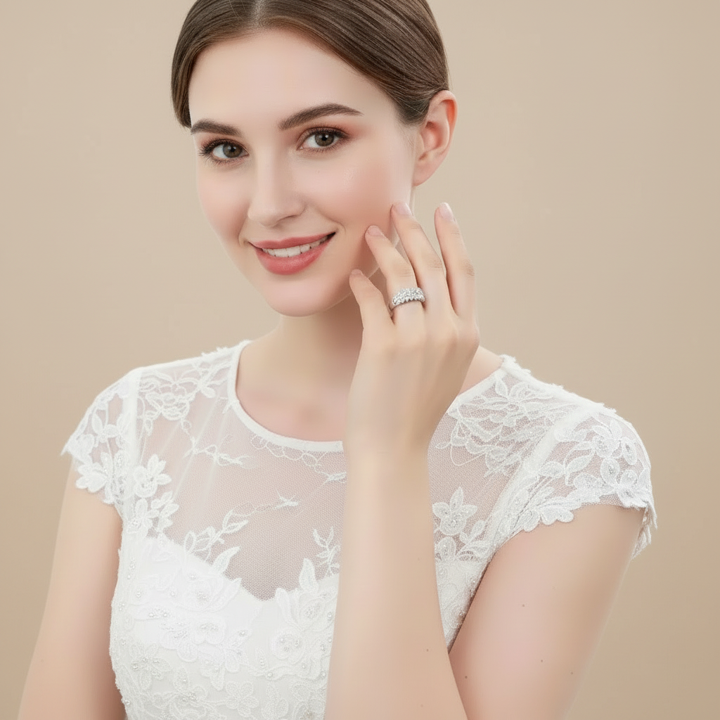 GRACE Multi-Stone Band Ring in Sterling Silver