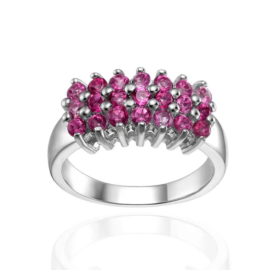 GRACE Multi-Stone Band Ring in Sterling Silver