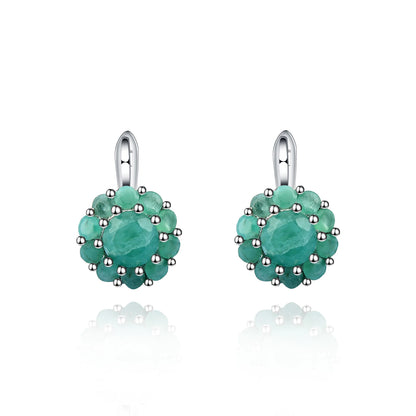 GRACE Gemstone Cluster Earrings Ring Set in Sterling Silver
