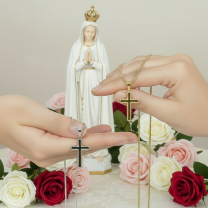 Blessings First Holy Communion Personalized Cross Necklace