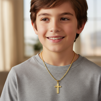 Blessings First Holy Communion Personalized Cross Necklace