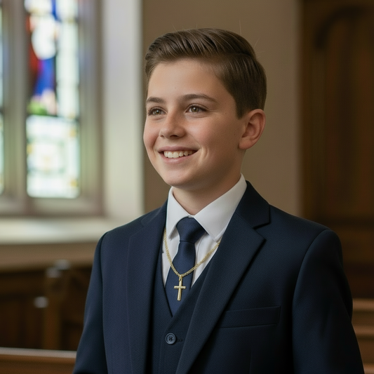 My Dear Godson First Holy Communion Personalized Cross Necklace