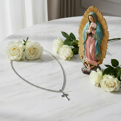 Friend Blessings On Your Confirmation Personalized Cross Necklace with Saint Ambrose Quote